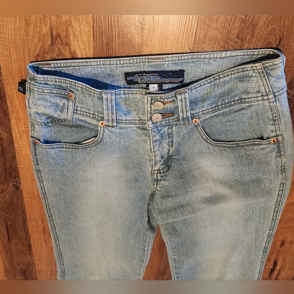Tyte Flare Jeans Split Hem Light Wash Junior's Size 7 - Picture 15 of 15